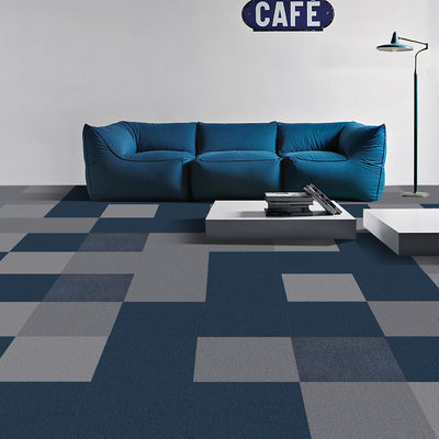 Solution Dyed Polypropylene Nylon Carpet Tiles 50x50cm Loop Pile For Business