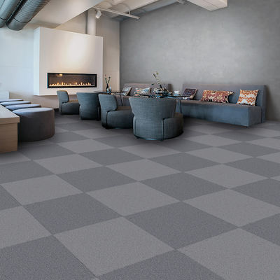 Solution Dyed Polypropylene Nylon Carpet Tiles 50x50cm Loop Pile For Business
