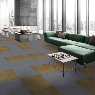 Solution Dyed Polypropylene Nylon Carpet Tiles 50x50cm Loop Pile For Business