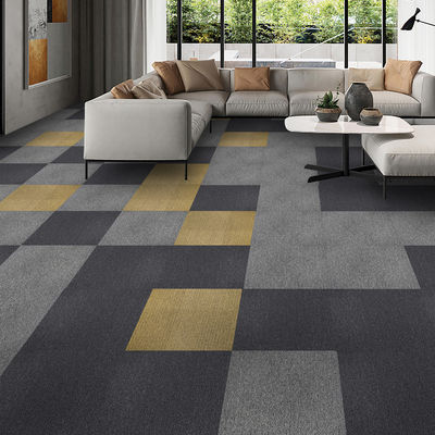Solution Dyed Polypropylene Nylon Carpet Tiles 50x50cm Loop Pile For Business